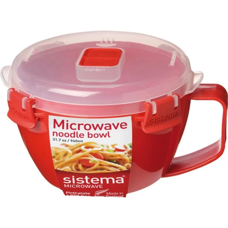 Sistema 1109 Mikrowellen-Nudelbowl To Go, 940 ml, rot