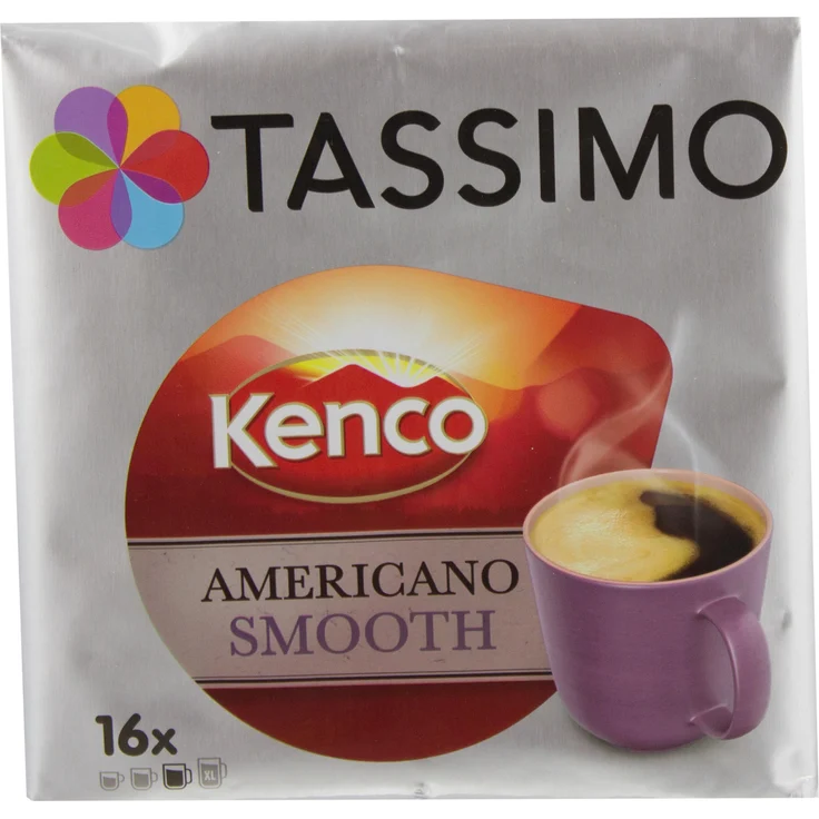 Tassimo Kenco Americano Smooth, Kaffee, Kaffeekapsel, Gemahlener Röstkaffee, 16 T-Discs