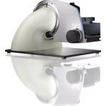 Graef Allesschneider SKS 700, 170W, Ø 170 mm glattes Vollstahlmesser, inkl. MiniSlice-Aufsatz, Messerschärfer, Messerabnahmevorrichtung, Edelstahltablett und Lafer-Rezeptheft, grauweiß