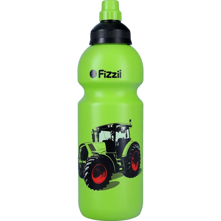 Fizzii Trinkflasche Traktor 600 Milliliter grün schwarz – Bild 1