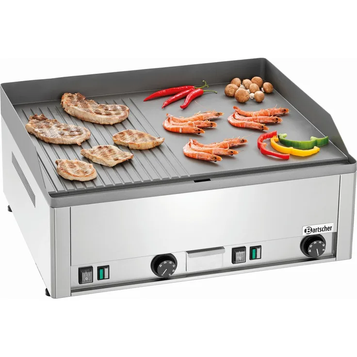 Bartscher Griddleplatte GDP 650E, glatt-gerillt 370036