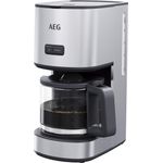 AEG CM4-1-4ST Kaffeemaschine, 1,5 l Glaskanne, 12 Tassen, Warmhaltefunktion, Geschmack-Aroma wählbar, Anti-Tropf Ventil, entnehmbarer Filterkorb, Sicherheitsabschaltung, gebürstetes Edelstahl
