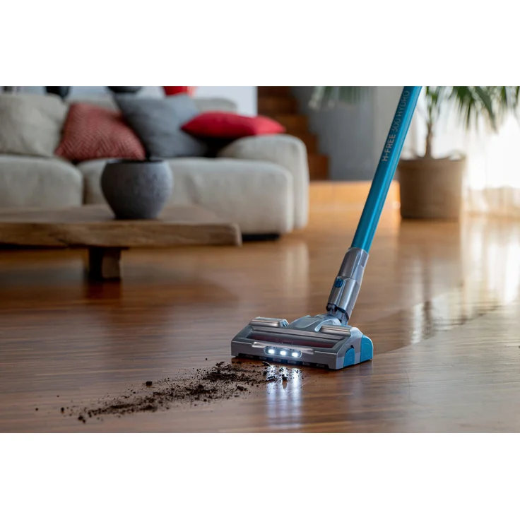 Hoover HF322YHM 011 H-FREE 300 Hydro Handstaubsauger, Saugen & Wischen, 40 min Akkubetrieb, Akkuwechsel-Option, grau-türkis – Bild 2