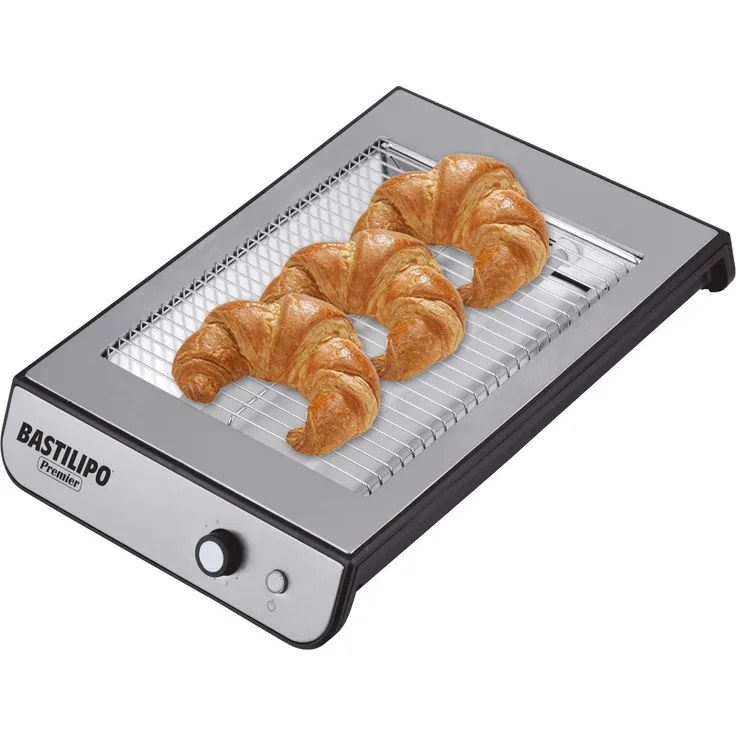 Bastilipo TPI-680 TPI-680-Taster, flach, 600 W, 6 Leistungsstufen, 2 Widerstände, Stahl, Anti-Fingerprint, Schwarz und Aluminium