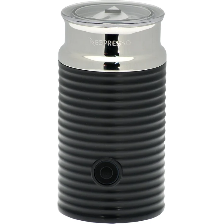 Nespresso Aeroccino 3 Milchaufschäumer, elektrisch, 490W, für 250 ml Milch, 120ml Milchschaum, Edelstahl, schwarz – Bild 1