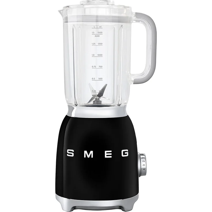Smeg BLF01BLEU Standmixer, 800W, 1,5 L, 5 Geschwindigkeiten, schwarz – Bild 1