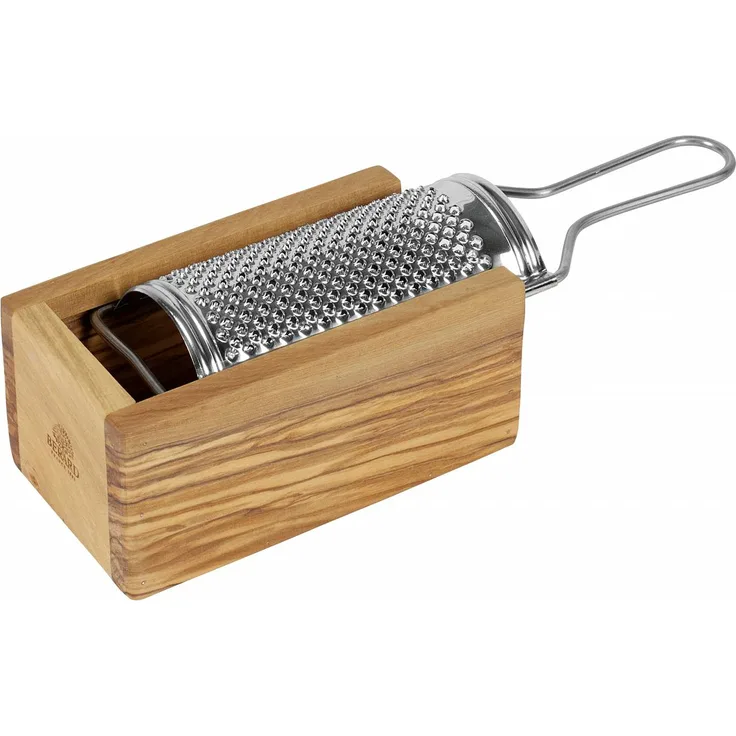 Parmesanbox mit Reibe Olivenholz
