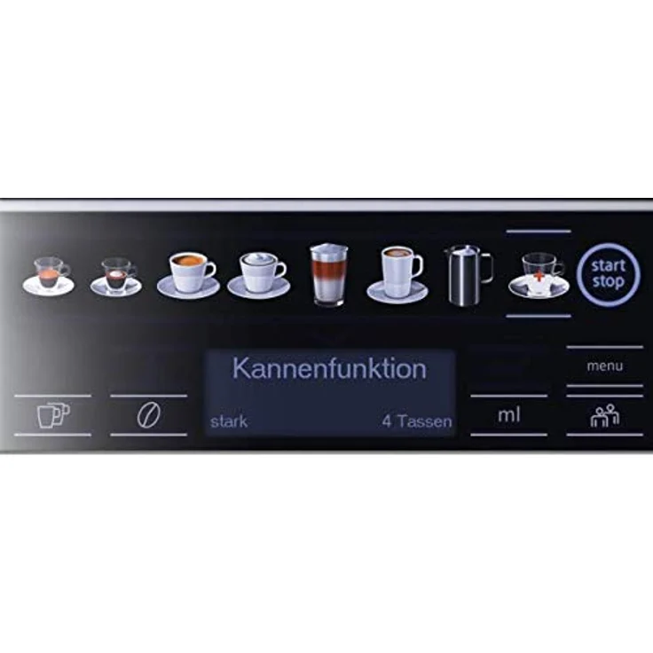 Siemens TE657F09DE EQ.6 plus extraKlasse Kaffeevollautomat, 1,7 l Wassertank, Keramikmahlwerk, Touchscreen-Display, schwarz-grau, mit Milchsystem – Bild 6