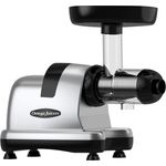 Omega Juicer 8227 Slow Juicer, Entsafter, 150 Watt, 70 U/min, Edelstahl, Kunststoff, silber, schwarz