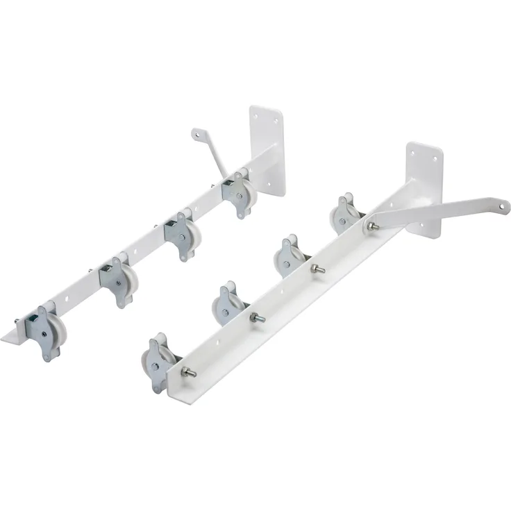 Sauvic 89396 - Wäscheständer mit 8 Riemenscheiben, kunststoffbeschichtet weiß