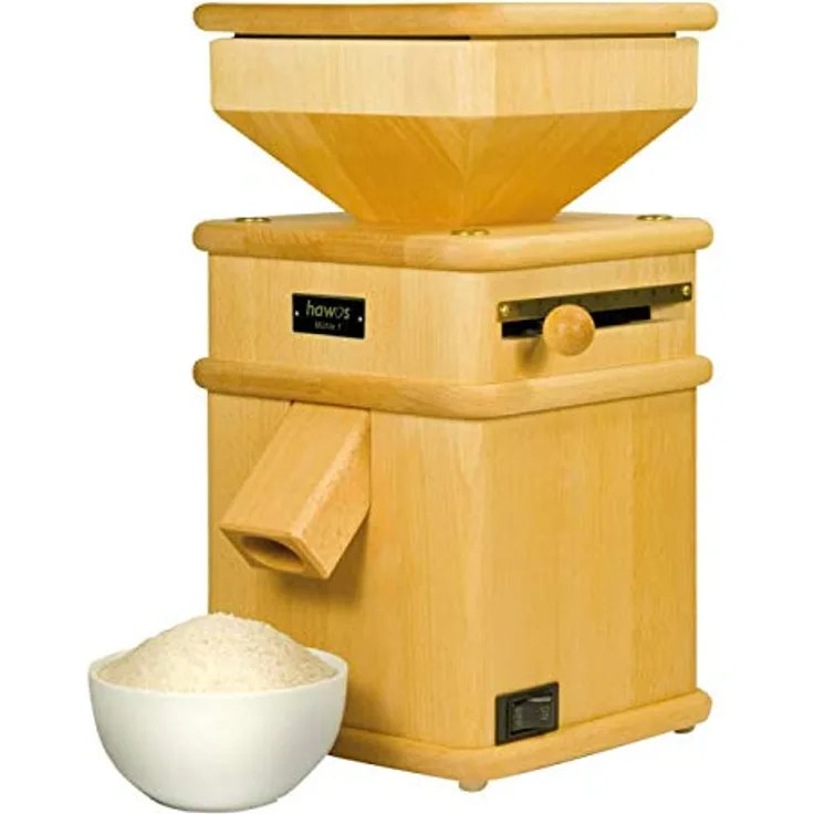 hawos Mühle M1 elektrische Getreidemühle, 360 Watt,  Korund-Keramik-Mahlwerk, fein/grob