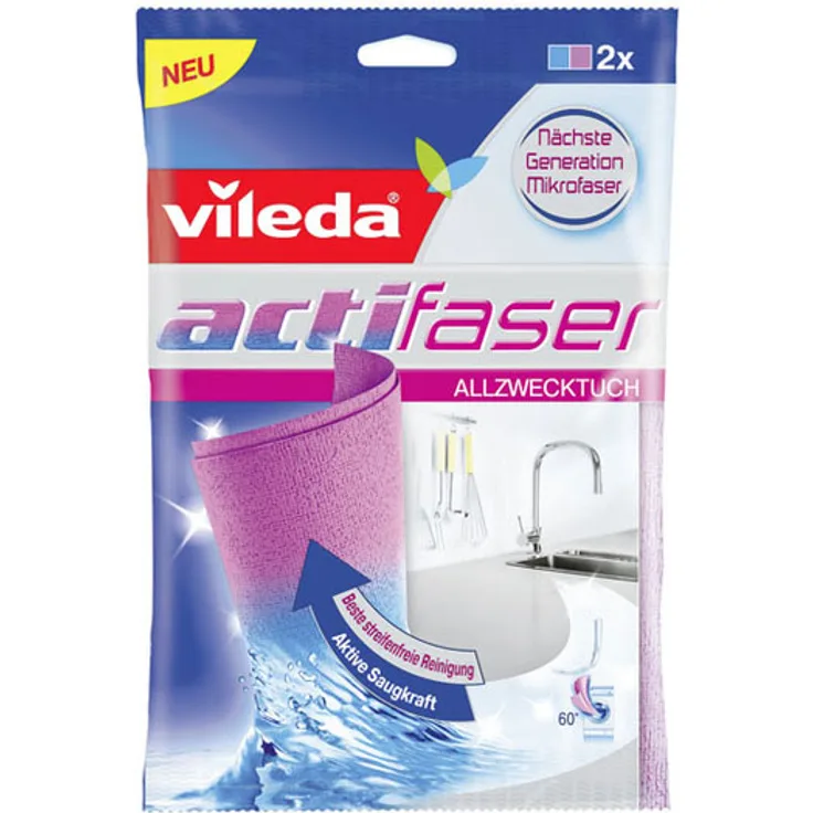 Vileda Actifaser Allzwecktuch, 2 Tücher (148312)
