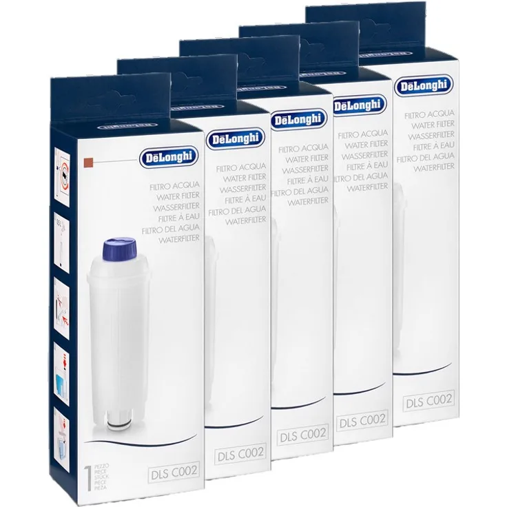 5 x DeLonghi Wasserfilter DLS C002 ersetzt SER3017