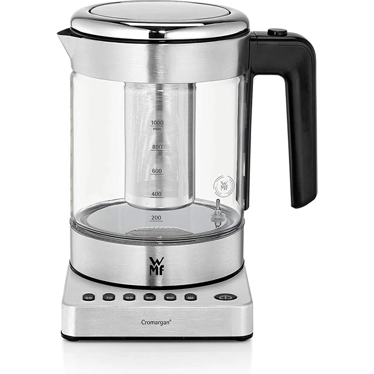 WMF Küchenminis 2 in 1 Vario Wasserkocher, mit Temperatureinstellung, 1,0l, 1900 W, Teekocher Glas mit Teebeutelhalter und Sieb – Bild 2