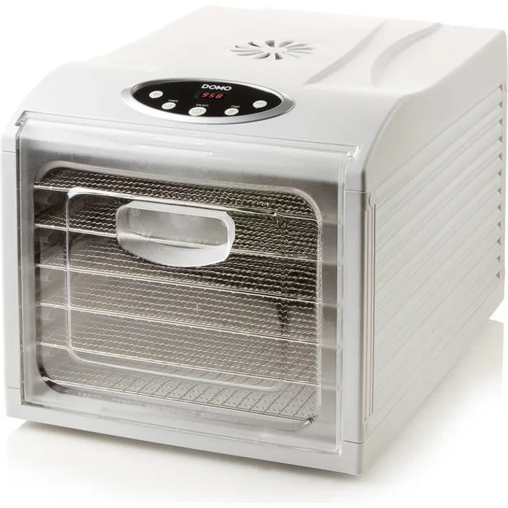 Domo Dörrautomat DO353VD, 500 Watt, 6 Etagen, weiß, 6 Leistungsstufen