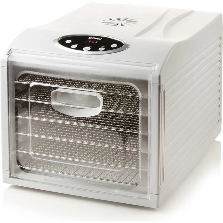 Domo Dörrautomat DO353VD, 500 Watt, 6 Etagen, weiß, 6 Leistungsstufen – Bild 1
