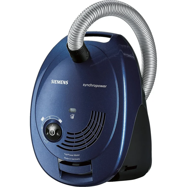 Siemens Bodenstaubsauger mit Beutel VS06A111, HighPower Motor, XL Beutelvolumen, langes Kabel, Hygienefilter, 600 Watt, blau – Bild 2