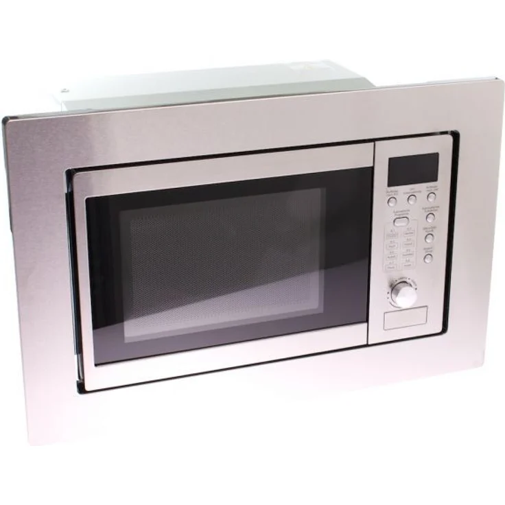 Exquisit EMW 20 G Mikrowelle mit Grill, Einbaugerät, 20 Liter Garraum, 800 Watt, Innenraum Edelstahl – Bild 2