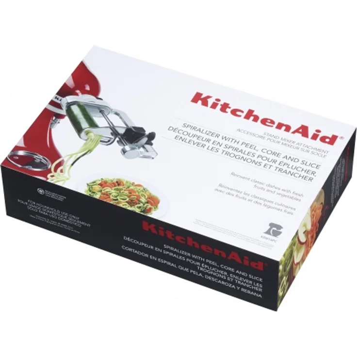 KitchenAid 5KSM1APC Schneide- und Reibevorsatz 4 Messer, inkl. Aufbewahrungsbehälter, geeignet für alle KitchenAid-Küchenmaschinen, edelstahl – Bild 7