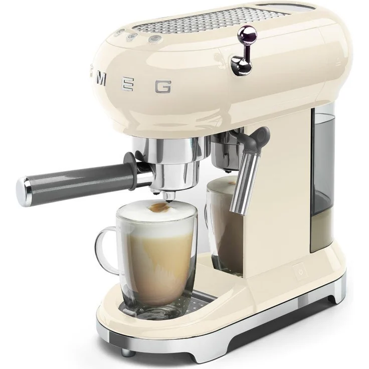 Smeg ECF01 CREU Siebträgermaschine, 1l Wassertank, Dampfdüse, 1350 Watt – Bild 3