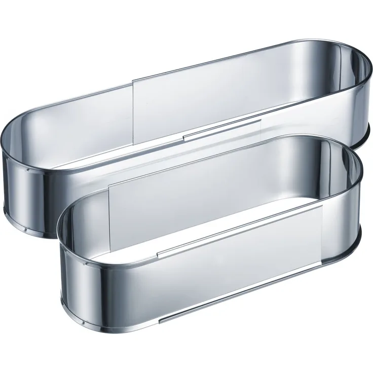 Westmark ausziehbare Backform, 27 bis 40 cm, Oval, Rostfreier Edelstahl, Silber, 31352260