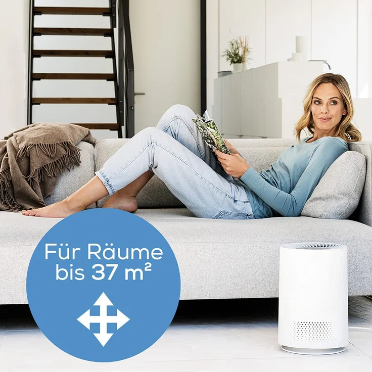Beurer LR 220 Luftreiniger, für Räume bis 37 m², mit HEPA-Filter H13, Timer & Nachtmodus, weiß (66375) – Bild 5