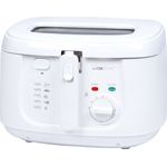 Clatronic Fritteuse FR 3771, mit Fett, weiß, 2.5 Liter Fassungsvermögen, 1800 Watt, Kunststoff