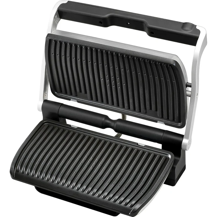 Tefal GC722D OptiGrill XL Kontaktgrill mit XL-Grillfläche, 2000W, mit zusätzlichen Temperaturstufen, automatische Anzeige des Garzustands, 9 voreingestellte Programme 40 cm x 20 cm, silber – Bild 4