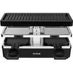 Tefal RE2308 Plug & Share Raclette | 400 Watt | 2 Pfännchen + Grillplatte | Ein--Ausschalter | Antihaftbeschichtung | erweiterbar auf 5 Geräte | abnehmbare Kabel | leichte Reinigung) | Schwarz-Silber