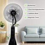 TroniTechnik Standventilator Turmventilator Vernebler SV05 40cm, inkl. Oszillation