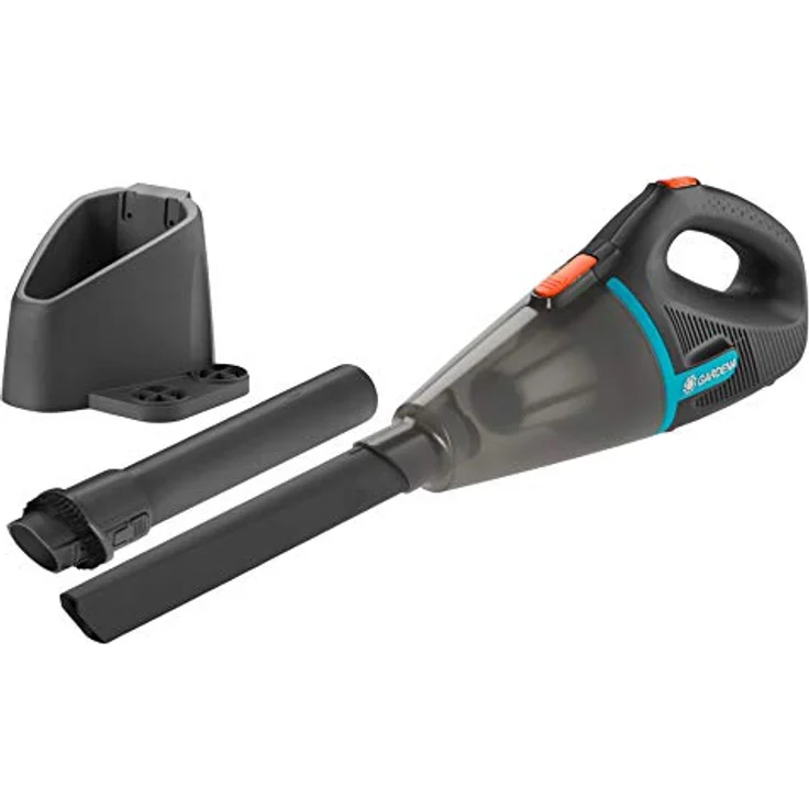 GARDENA Set Outdoor Handsauger EasyClean Li (inkl. Wandhalterung): Akku-Sauger für feuchte und trockene Partikel, hohe Saugleistung (9340-20) – Bild 1