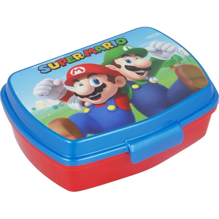 Stor Brotdose Super Mario Bros junior 17 cm rot-blau