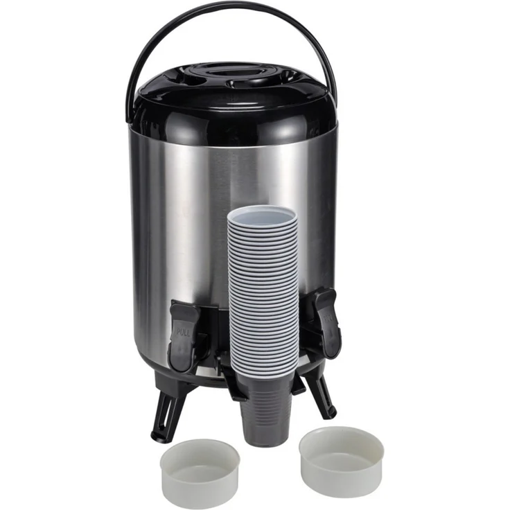 Haushalt International Getränkespender mit Ausgießer, 9l, Auslaufahn, Edelstahl, 1800 Watt – Bild 1