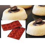 Silikomart Backform für 8 Savarins, Classic, Rot