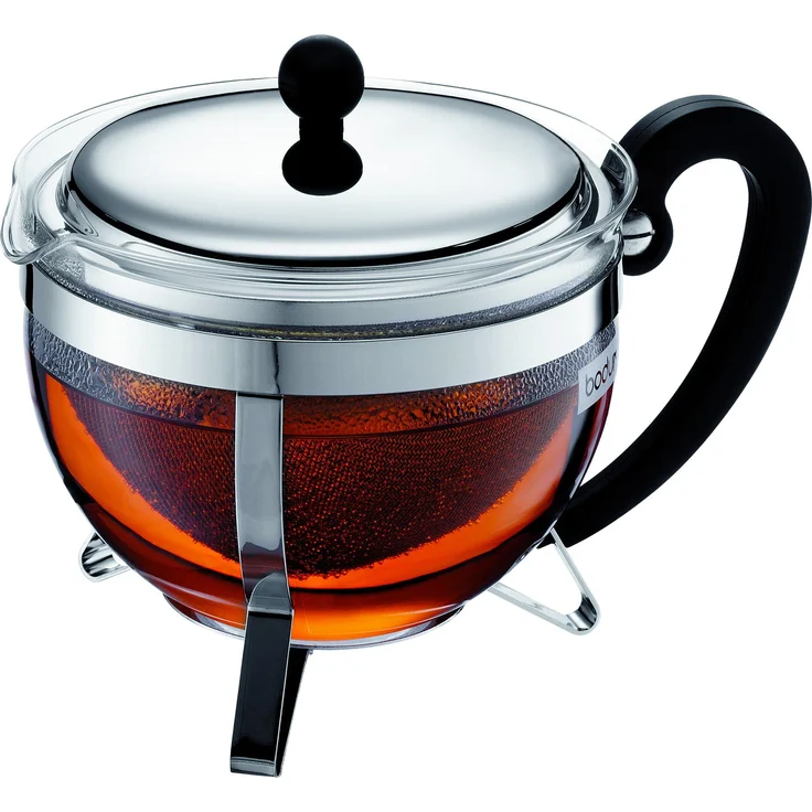 Bodum Chambord 1921-16-6 Teebereiter, Edelstahlfilter, Edelstahldeckel, 1,3 L, glänzend – Bild 1