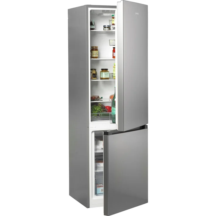 Gorenje RK 4182 PS4 Kühl-Gefrierkombination, freistehend, silber, Abtauautomatik im Kühlteil, LED, Breite 55 cm – Bild 2