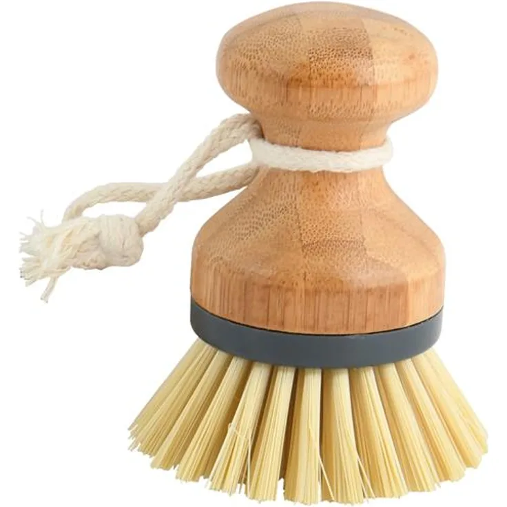 MSV Spülbürste Küchenbürste Bambus - perfekt für Töpfe und Pfannen und den Küchengebrauch - 7 x 10 x 10 cm