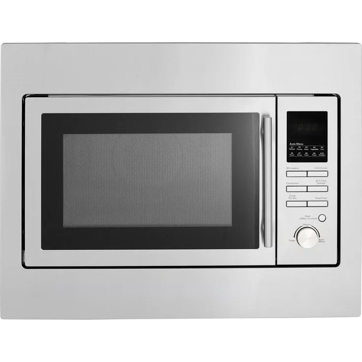 Bomann MWG 2216 H EB Mikrowelle mit Grill und Heißluft, Einbaugerät, 25 Liter Garraum, 5 Mikrowellen Leistungsstufen, 10 Automatikprogramme, 2 Auftauprogramme, 1 Schnellstartprogramm