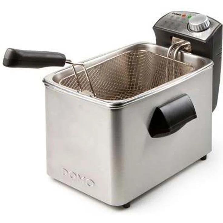 Domo Fritteuse DO458FR, 4 Liter Fassungsvermögen, Thermostat, 3000 Watt – Bild 1