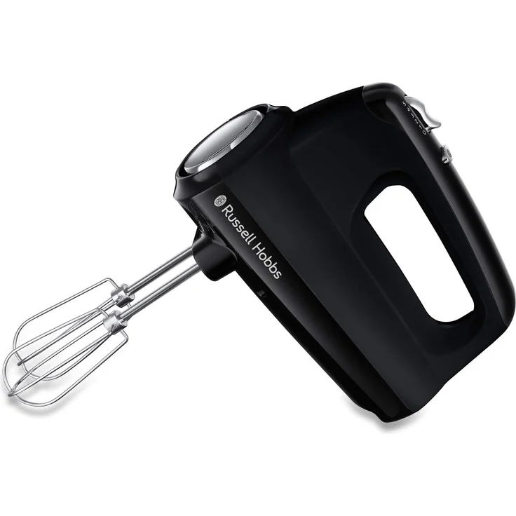 Russell Hobbs Handmixer Matt Schwarz (5 Geschwindigkeitsstufen plus Turbofunktion, spülmaschinengeeignete 2 Rührbesen & 2 Knethaken, leichtes Verstauen) Handrührer 24672-56 – Bild 1