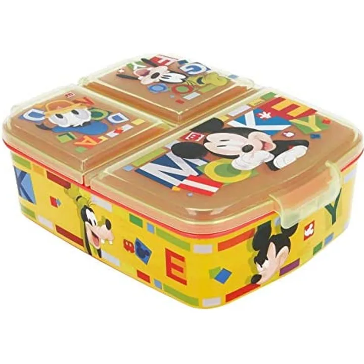 Stor Mickey Mouse - Brotbox mit 3 Fächern