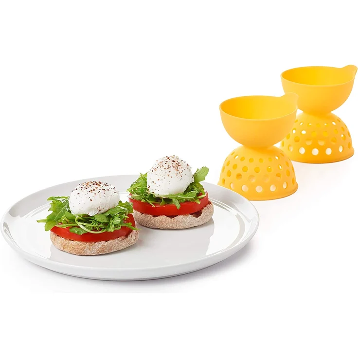 OXO Good Grips Eier-Pochierer, Silikon, gelb, 2 Einheiten – Bild 3