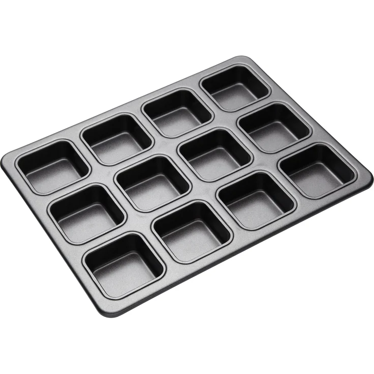 Master Class Antihaft-Brownie-Backform mit Mulden, Stahl, Grau, 26 x 34 x 3 cm – Bild 1
