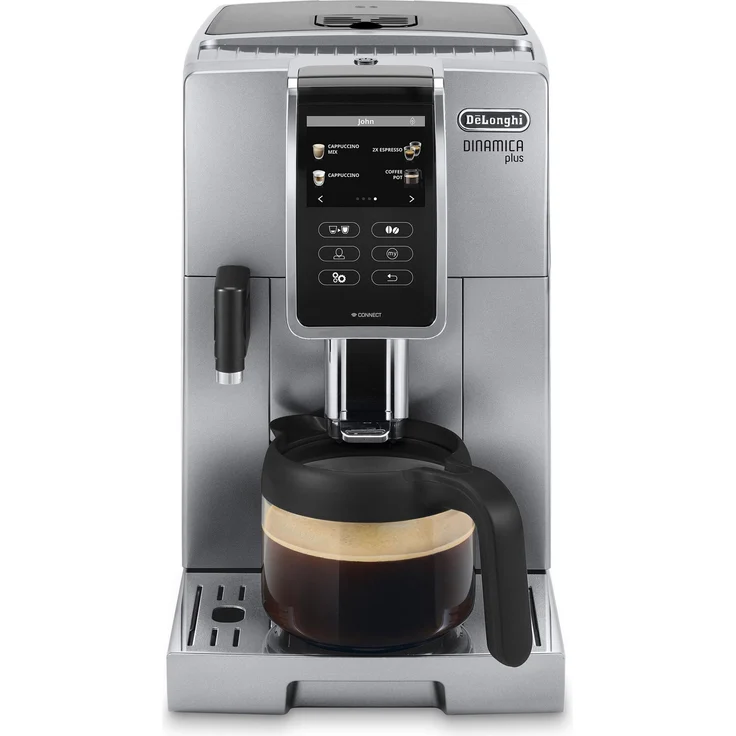 De'Longhi Dinamica Plus ECAM 370.95.S, automatische Kombi-Kaffeemaschine, 370.95.S, freie Installation, Silber, mit Milchsystem und integriertem Mahlwerk – Bild 1