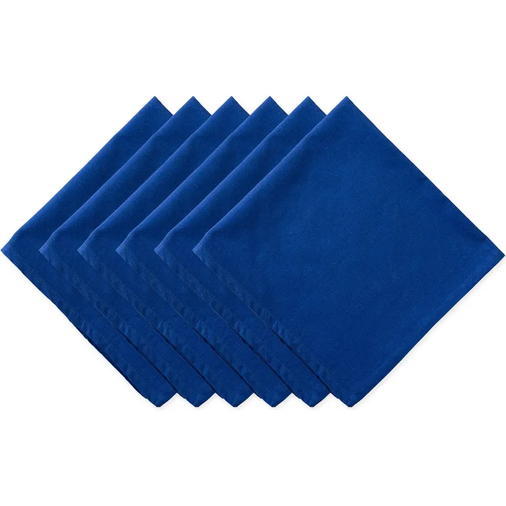DII Weihnachtsservietten, 100% Baumwolle, übergroß, 50,8 x 50,8 cm 6er-Set 20 by 20-Inch Anchor Blue