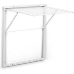 ARREDAMENTIITALIA Arredamenti Italia Wandwäscheständer Kledy Wand, Holz - Klappbar - 6,5 mt Leine - Farbe: Weiß AR-It il Cuore del Legno