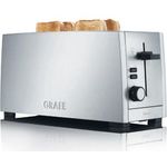 Gebr. Graef TO100EU 4 Scheiben Langschlitz Toaster, Edelstahl matt