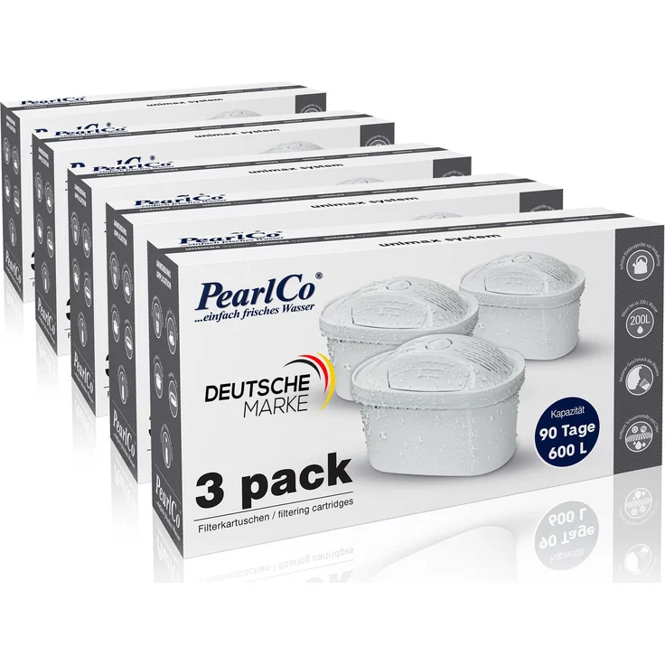 PearlCo unimax Kartuschen Pack 15 (komp. mit BRITA Maxtra Filter) – Bild 1