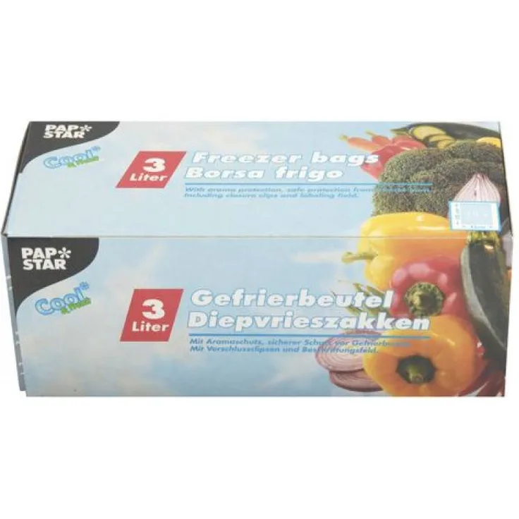 900 Gefrierbeutel, LLDPE 3 l 32 cm x 25 cm transparent in...