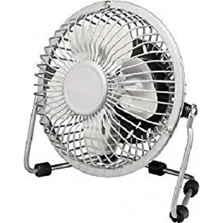 Akai VE10USB Ventilator VE10 USB Metall 4 Flügel Ø 10 cm Farbe Silber, Stahl